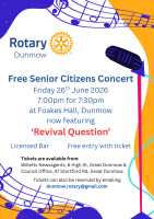 Free concert for local Senior Citizens